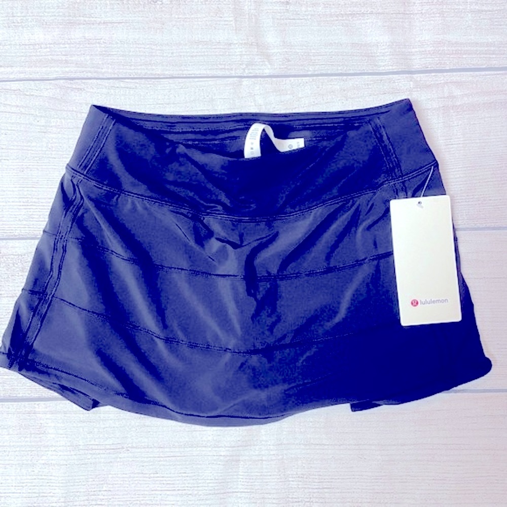 NWT Lululemon Pace Rival Skirt TRUE NAVY 4 REGULAR - Picture 6 of 6